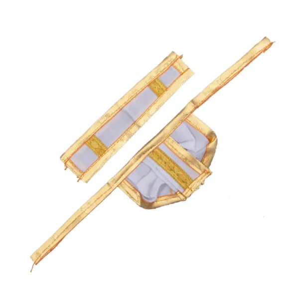 Panchakacham | Satin With Jari Border Dhoti/ Panchakajam for Deity Decor/ Assorted Colour