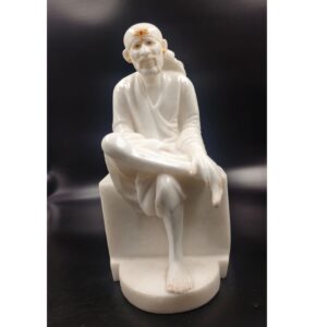 1 Feet Original White Marble Shridi Sai Baba