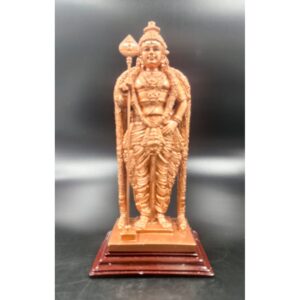 Malaysian Pathumalai Murugan Statue - 9 Inch Height - Copper Finish