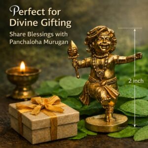 Dancing Murugan with Vel_Panchalogam_2inch