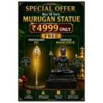 Murugan Statue_18inch with Gold & Matte Black Finish