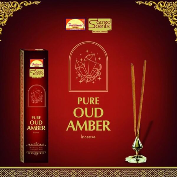 Parimal Sacred Scents Pure Oud Amber Incense Sticks