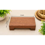 Handcrafted Wooden Display Stand / Pedestal for Idols, Crystals & Home Décor – 3 x 2 Inch