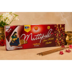 Mattipal Flora Herbal Bathies – 40Pcs Long Burning Incense Sticks/agarbatti
