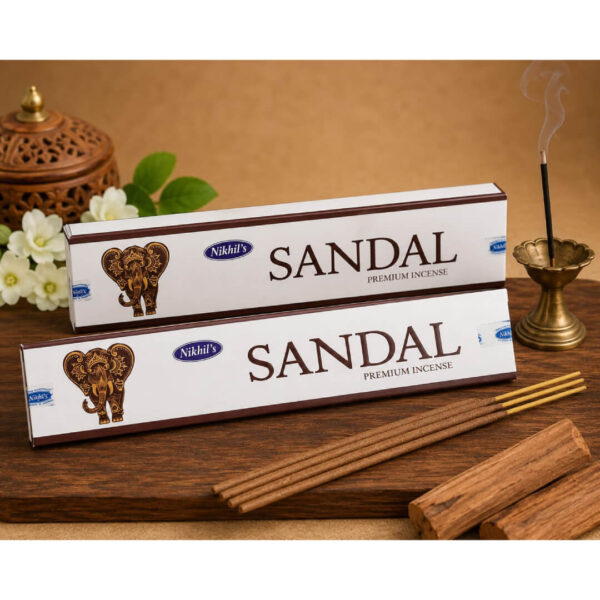 Nikhil's Sandal Premium Classic Sandalwood Fragrance Incense Sticks -50gms/agarbatti