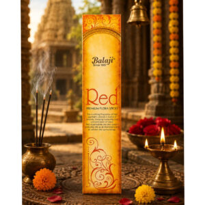 Balaji Red Premium Flora Sticks Long-Lasting Divine Floral Fragrance 11sticks/agarbatti