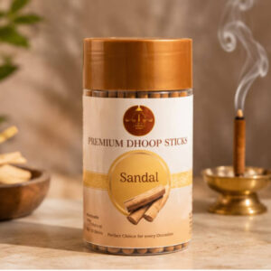 Jabali Premium Sandal Dhoop Sticks | Natural Long-Lasting Incense Sticks for Pooja, Meditation & Home Fragrance