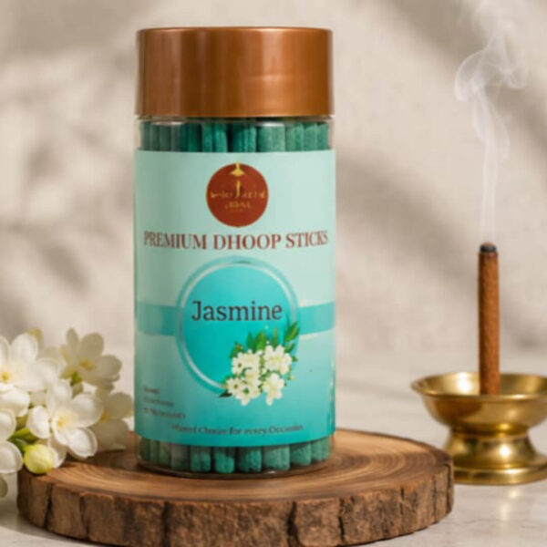 Jabali Premium Jasmine Dhoop Sticks | Natural Long-Lasting Incense for Pooja, Meditation & Home Fragrance