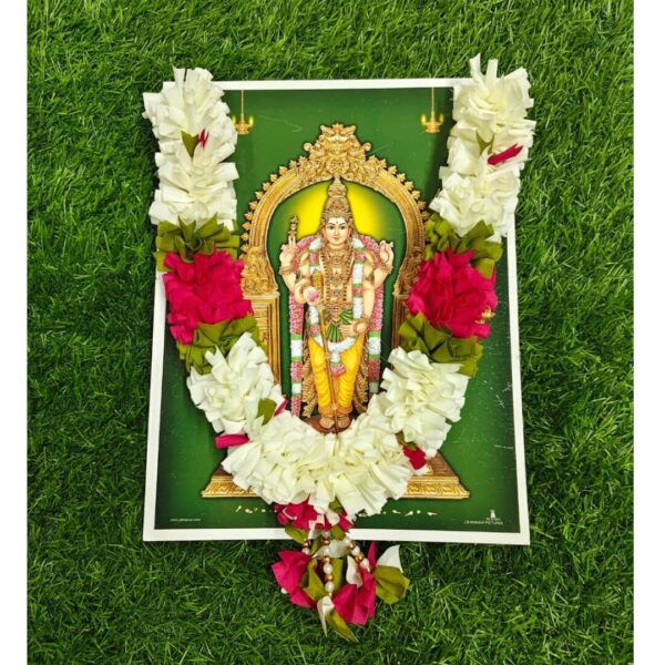 Artificial Flower Malai Handmade White & Pink Flower Garland – 12 Inch