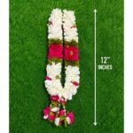 Artificial Flower Malai Handmade White & Pink Flower Garland – 12 Inch