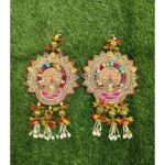Handmade Traditional Diya Wall Hanging with Cowrie Shell Tassels in15'Inches