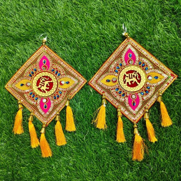 Traditional Handmade Door Hanging Pair Decorative Ganesh Wall Décor in 11''inch