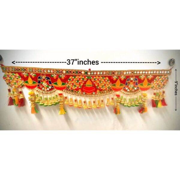Peacock & Diya Designer Toran | Handmade Festive Door Hanging