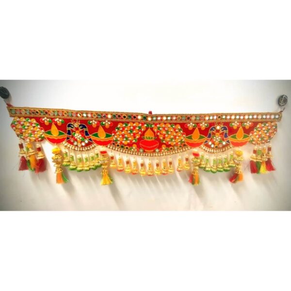 Peacock & Diya Designer Toran | Handmade Festive Door Hanging