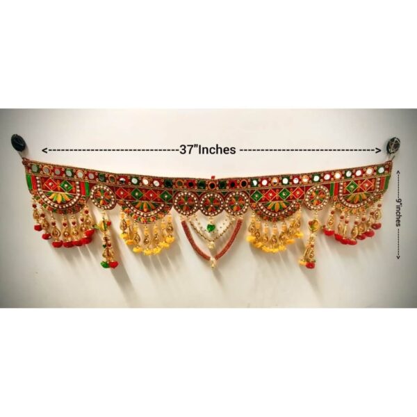 Traditional Mirror Work Toran | Premium Handmade Bandarwal Door Hanging