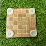 4 x 4 Inch Premium Pooja Manai With Kolam design & Traditional