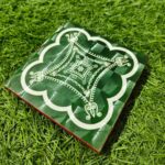 4 x 4 Inch Premium Pooja Mannai With Kolam design & Traditional