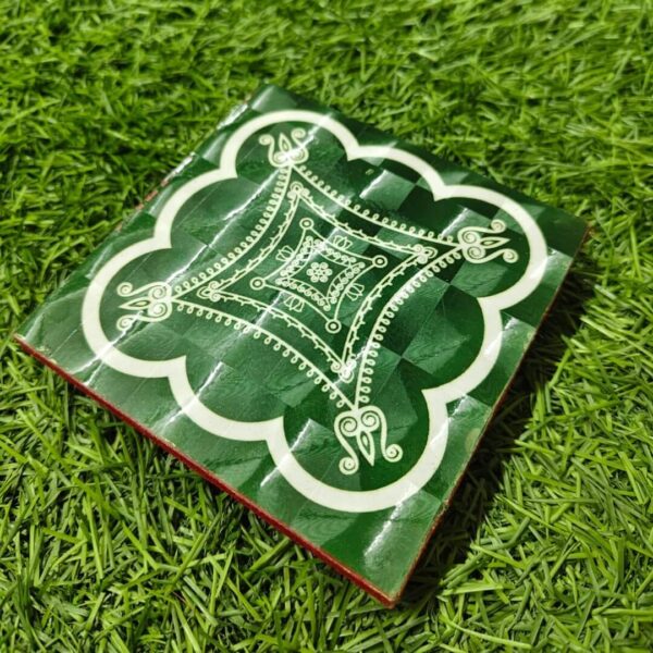 4 x 4 Inch Premium Pooja Mannai With Kolam design & Traditional
