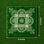 4 x 4 Inch Premium Pooja Mannai With Kolam design & Traditional