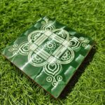 4 x 4 Inch Premium Pooja Mannai With Kolam design & Traditional