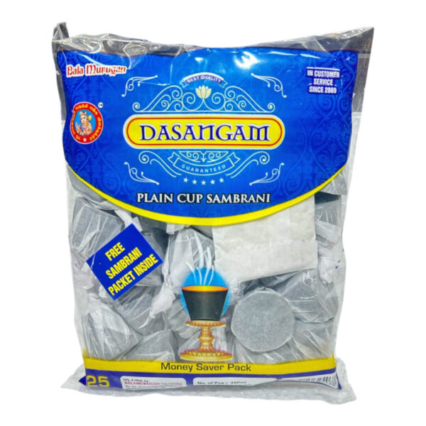 Dasaigam Plain Cup Sambrani –25pcs Premium Natural Cup Sambrani for Pooja & Home Fragrance