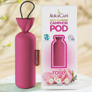 AuraCam Gold Standard Camphor Pod – 60gms Rose Fragrance