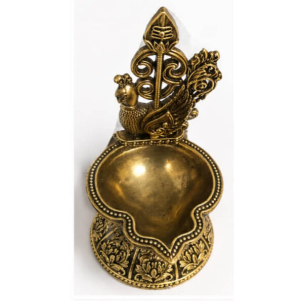 Premium Brass Peacock Deepam – Traditional Oil Lamp for Pooja, Temple & Home Décor