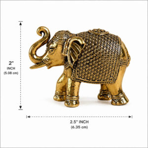 Premium Brass Elephant Figurine – Decorative Vastu Showpiece for Home