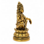 Brass Ayyappa Swamy Idol – 3 Inch Antique Finish Decorative Statue
