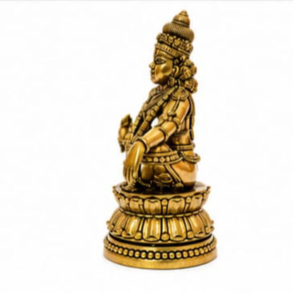 Brass Ayyappa Swamy Idol – 3 Inch Antique Finish Decorative Statue