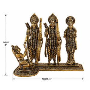Premium Brass Ram Darbar Statue – Lord Rama, Sita, Lakshmana & Hanuman