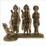 Premium Brass Ram Darbar Statue – Lord Rama, Sita, Lakshmana & Hanuman
