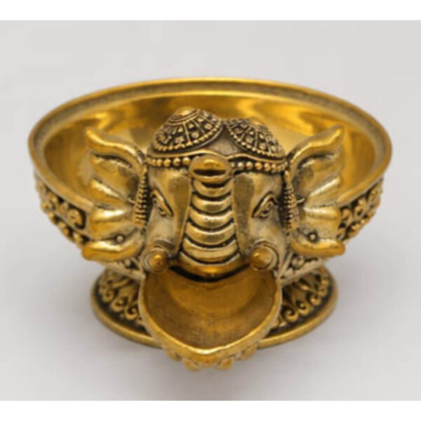 Handcrafted Brass Lord Ganesha Diya | Traditional Oil Lamp for Pooja & Home Temple