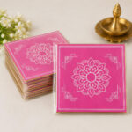 Decorative 4x4"inch Wooden Pooja Manai | Mandala Design Chowki