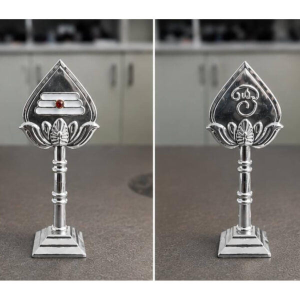 Silver Murugan Vel Stand – 4x1.5"inch Spiritual Decorative Idol for Home & Pooja