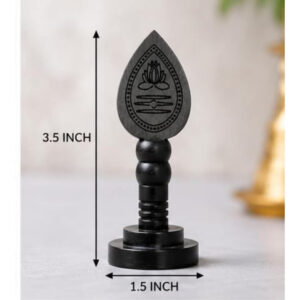 Karungali Murugan Vel -3.5x1.5"inch Black Ebony Wood Murugan Vel with OM & Vel Design | Pooja Item