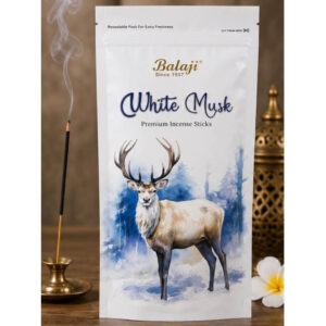 Balaji White Musk Premium Incense Sticks – 100gms Long Lasting White Musk Fragrance Agarbatti