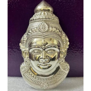 3 x 3 Inch Silver Finish Lakshmi Face  – Decorative Pooja