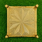 4×4 Inch Premium Decorative Chowki (Pooja Chowki) – Gold Finish