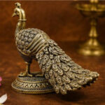 Premium Brass Peacock Statue | Decorative Mayur Showpiece for Home Decor, Vastu & Gifting