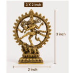 Premium Brass Nataraja Idol – 3 x 2 Inch | Premium Decorative & Spiritual Statue