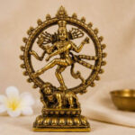 Brass Nataraja Idol – 4 x 3 Inch | Antique Finish | Premium Brass Statue