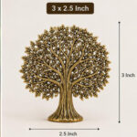 Kalpavriksha Tree – Premium Brass Statue | 3 x 2.5 Inch | Antique Finish