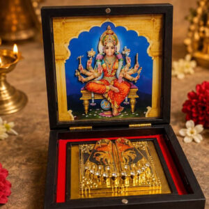 Sri Swarna Varahi Divine Gift Box with Golden Paduka & yantra design Premium  Spiritual Gift