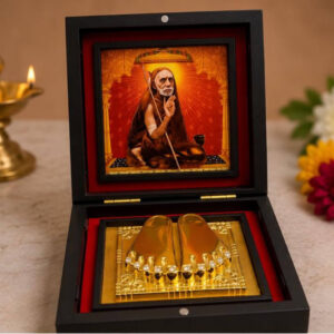 Premium Maha Periyava Charan Paduka & yantra design Gift Box – Divine Blessings for Home & Office