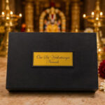 Sri Venkateswara Divine Pooja Gift Box with Golden Paduka & yantra design Symbols 8.5 x 4.5 inch Permium gift box