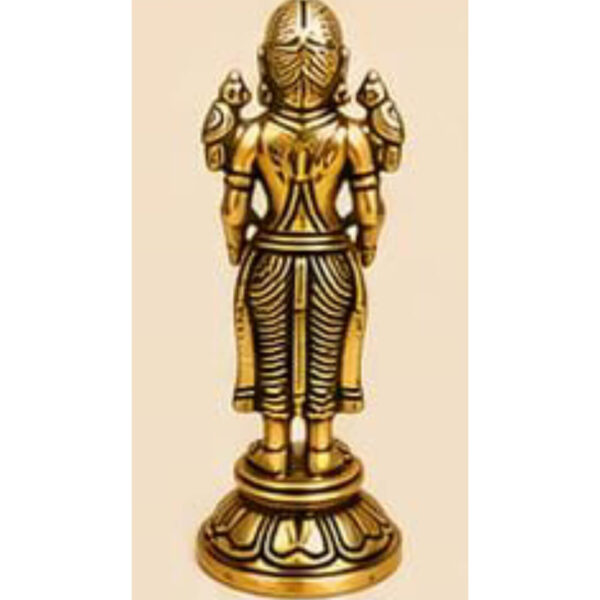 Handcrafted Brass Paavai Vilakku | Deepalakshmi Idol Holding Lamp with Birds for Prosperity & Pooja