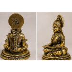 Premium Brass Annapurna Devi Statue 4 x 3 Inch | Goddess Annapoorani Idol for Kitchen, Pooja Room & Prosperity