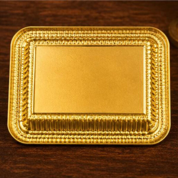 Premium Mini Brass Shankh Chakra Namah Tray - Thambulam Return Gift For Navratri