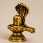 Premium Brass Shiva Lingam with Naga 3.5x2.5 Inch | Antique Shivling Idol for Prosperity & Protection